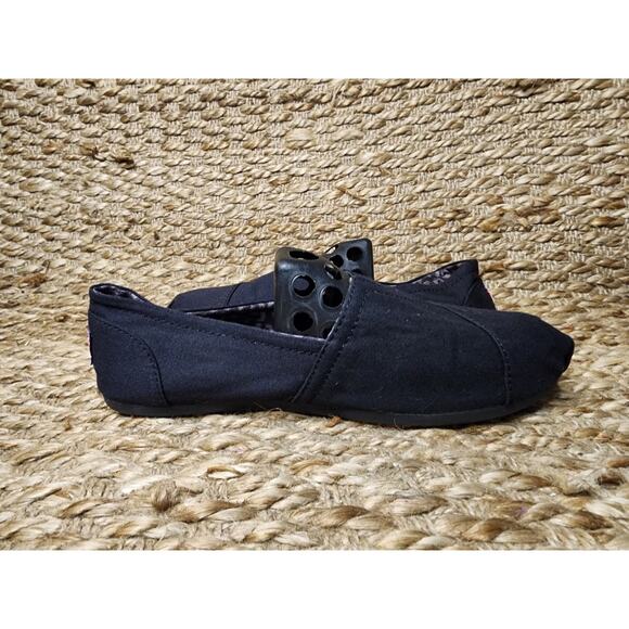 New! BOBS SKECHERS Plush Peace and Love Black Comfort Shoes Flats Women's 7 W - Picture 8 of 12